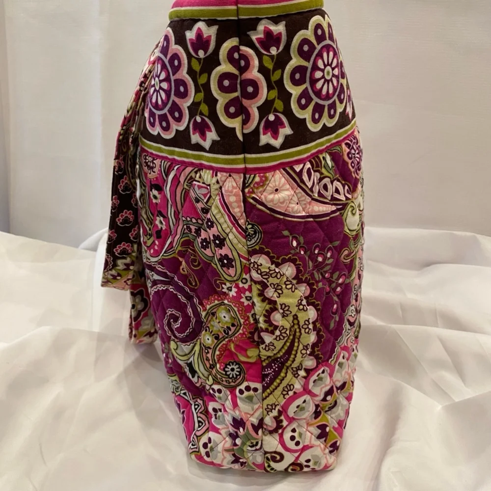 Vera Bradley Very Berry Paisley Pink and Brown Tote Bag
